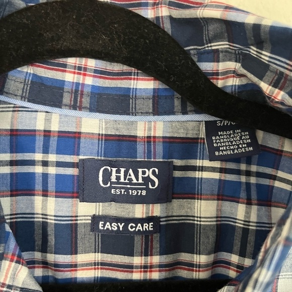 Chaps Easy Care Flannel Man Button Down Shirt, Size Small - Picture 4 of 7